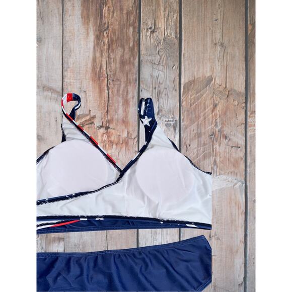 New XL American Flag USA Bikini Swimsuit Stars & Stripes Patriot Patriotic Beach - Picture 3 of 3